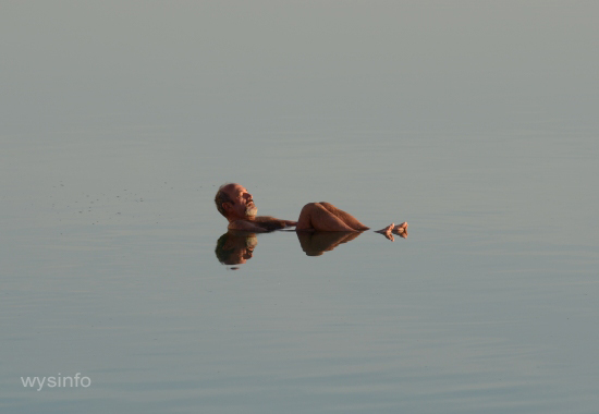 Man Floating in the Dead Sea