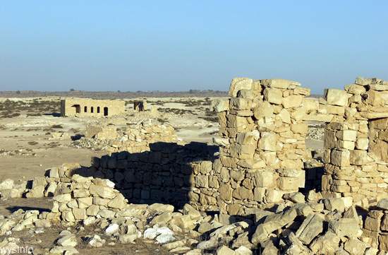 Remains of buildings in Halutza