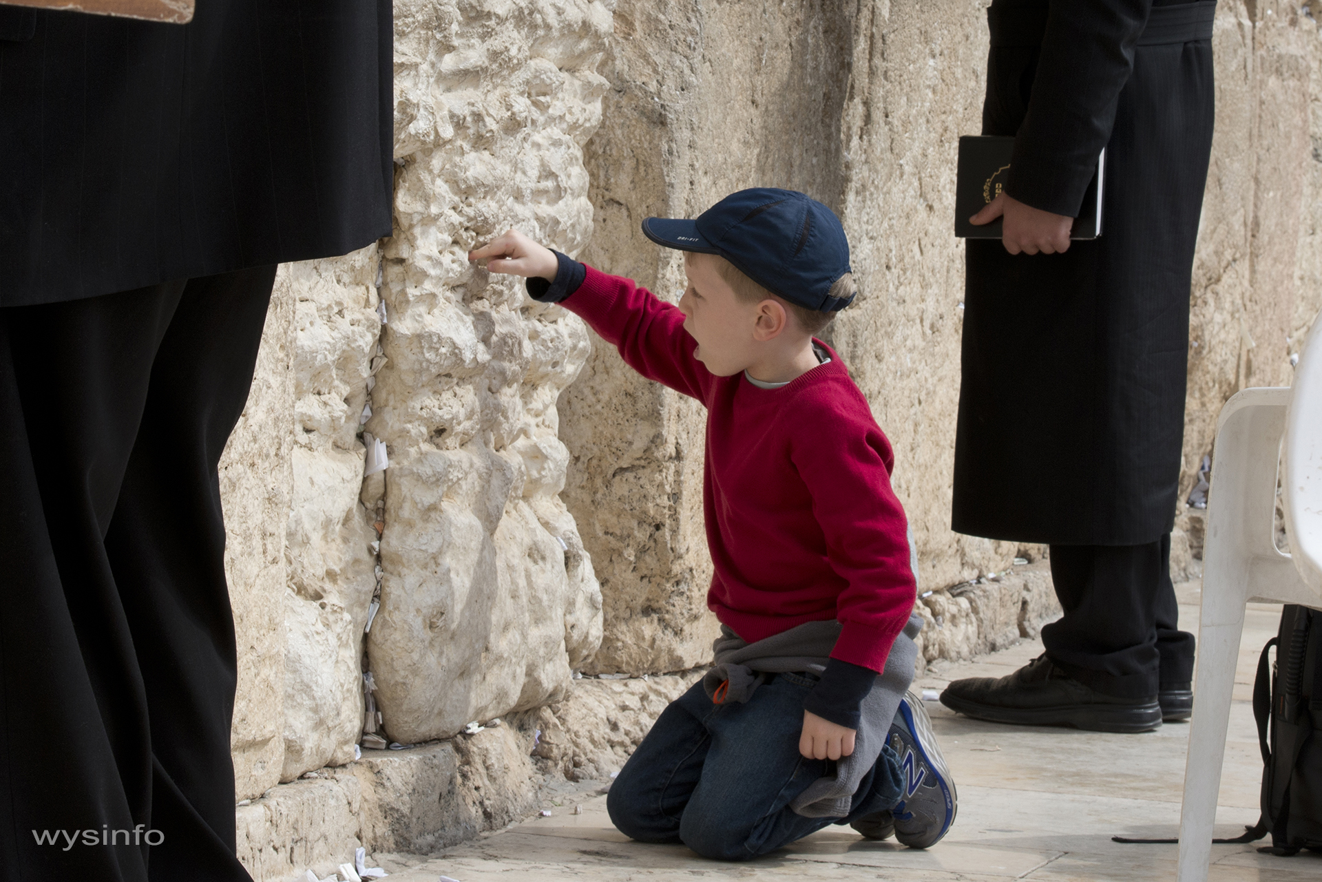 Placing a Note in the Wailing Wall Jerusalem
