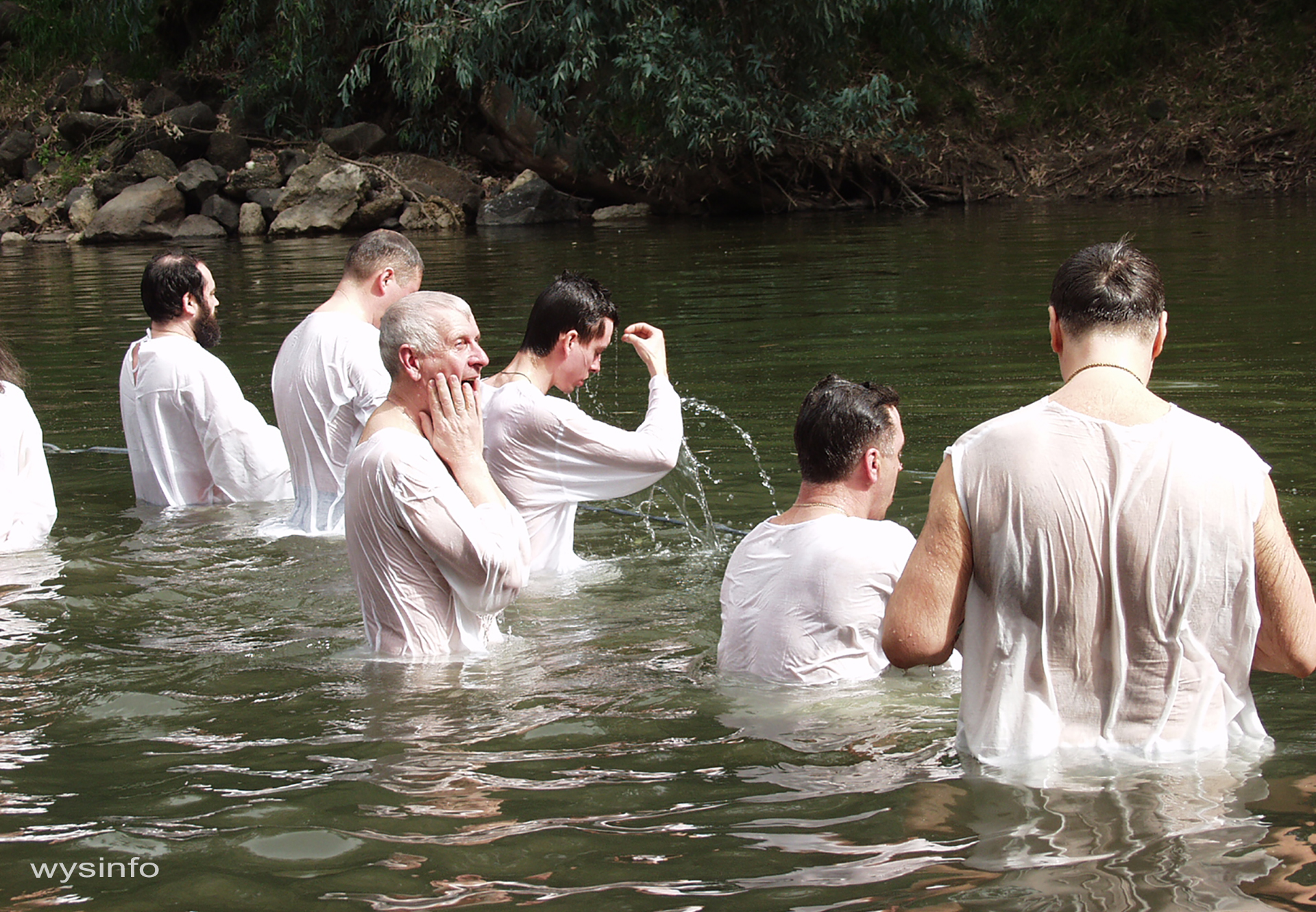 Baptism Ceremony in Yardenit, Israel