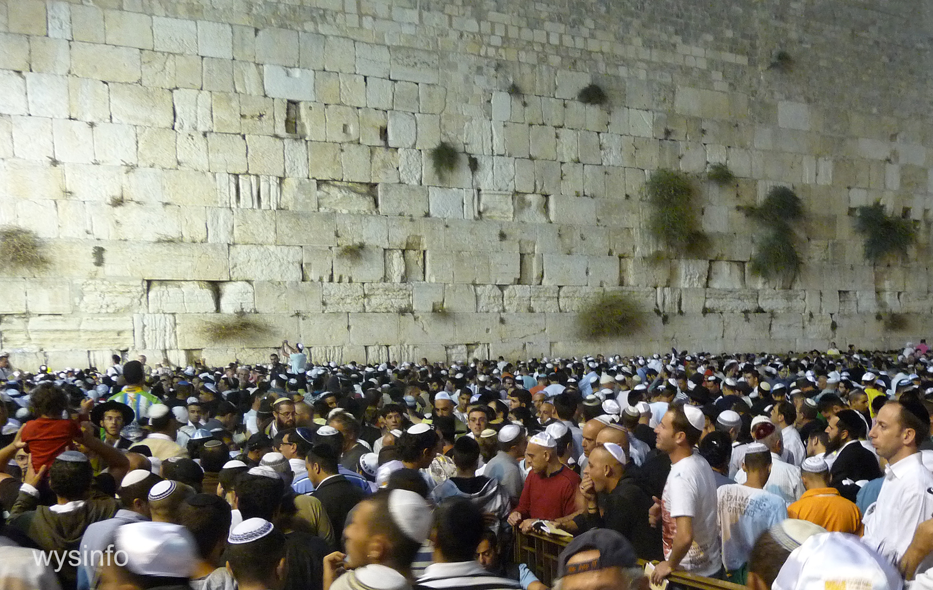 Wailing Wall before Yom Kippur Jerusalem